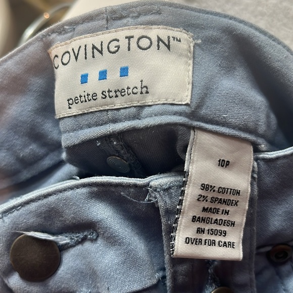 Covington 10 petite stretch blue pants - Picture 9 of 10